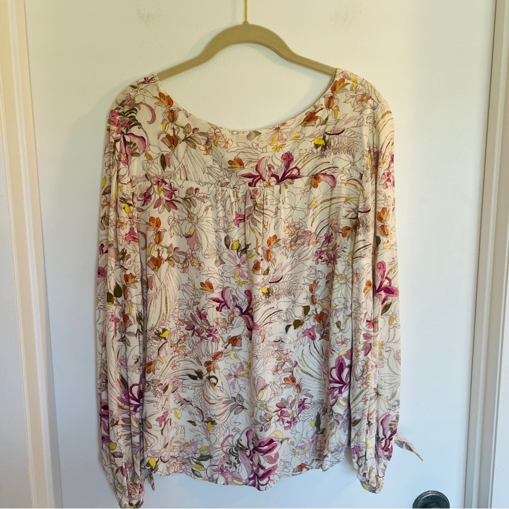 Maeve Multicolor‎ Floral Blouse, Anthropologie, Medium - Picture 4 of 5